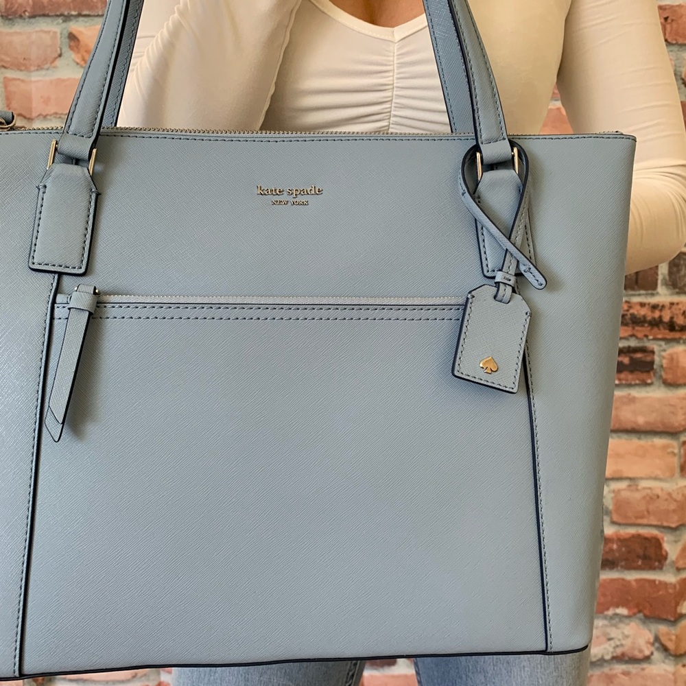 Kate spade LARGE Cameron pocket tote DAWN BLUE BAG - Picture 7 of 8